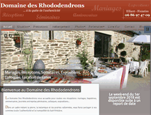 Tablet Screenshot of domainedesrhododendrons.com